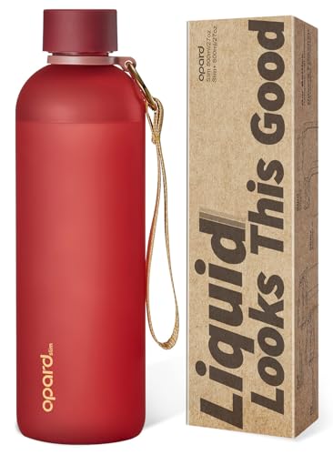 Opard Slim Water Bottle 27oz, Dishwasher Safe Plastic Water Bottle BPA-Free, Leakproof Screw Top, Cranberries Red, Reusable for Travel School Sport Gym Hiking - color: Cranberries Red(27oz), size: 27 Ounces