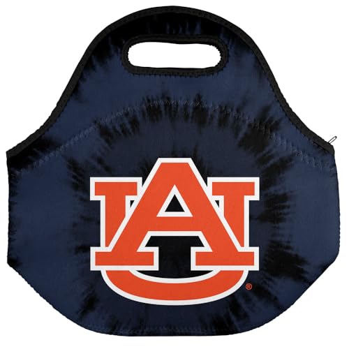 Campus Lab Auburn University Tie-Dye Soft Neoprene Lunch Bag, Lightweight - color: Auburn University Tigers