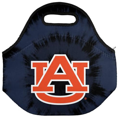 Campus Lab Auburn University Tie-Dye Soft Neoprene Lunch Bag, Lightweight - color: Auburn University Tigers