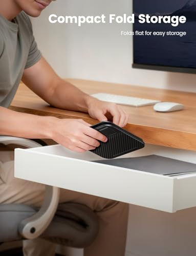 Lamicall Adjustable iPad Stand for Desk, Ultra-Slim Foldable, 360° Rotation | [Foldable Ultra-Slim][ 360°Rotation Base] Heavy-Duty Tablet Holder Stand for 4.7-13" iPad Pro Air Mini E-Reader Kindle Tabs - color: Black