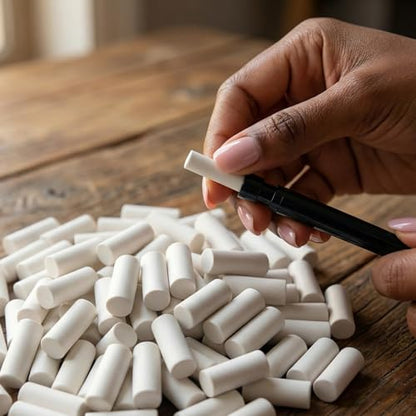 50 PCS Mechanical Pencil Eraser Refills, 4.5 * 12mm Traceless Refill Erasers for Mechanical Pencils, White Universal Erasers Replacement for Propelling Pencils Office Notebook