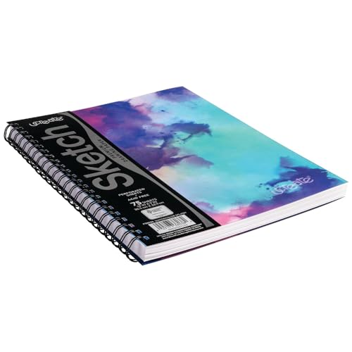 UCreate Fashion Poly Sketch Book, Watercolor Splash, 9" x 12", 1 Count - style: Watercolor Splash; 9" x 12"