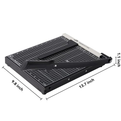 ISDIR 12 Inch Paper Trimmer with Automatic Security Safeguard and Side Ruler for A4, Craft Paper, Label, Photo and Cardstock - Ideal for Scrapbooking and DIY Projects(Black) (12"Black5) - color: 12"black5