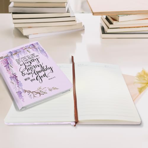 Christian Purple Hard Shell Journal Notebook, Bible Gifts for Women, College Ruled Notebook, Inspirational Hardcover Notebooks, Journals for Writing Planner Note Taking 200 Sheets (5.8 x 8.3) - color: Multi 1149