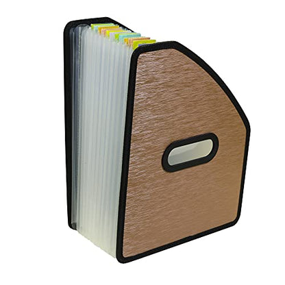 C-Line Modern Metallic Stand-up Expanding File, Bronze, 3/4" x 10 1/4" x 12 3/4"