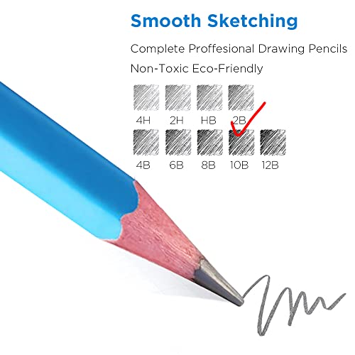 Sketch Pencils for Drawing 2B, 12pcs Professional Art Drawing Pencils for Shading, Sketching & Doodling | Graphite Pencil for Artists & Beginners - style: 2B 12pcs