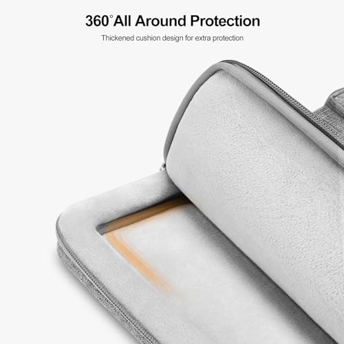 MOSISO 360 Protective Laptop Bag, Computer Bag, Laptop Sleeve Bag with Trolley Sleeve&2 Rectangle Pockets&Handle - color: Gray, size: 13.3 inch