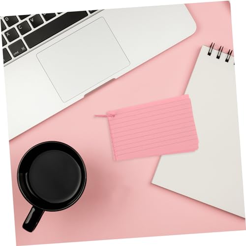 Homoyoyo 1Set Portable Lined Index Cards with Binder Rings Blank Flash Cards for Study Colors Pre Hole Punched Notecards for Home Office and Travel