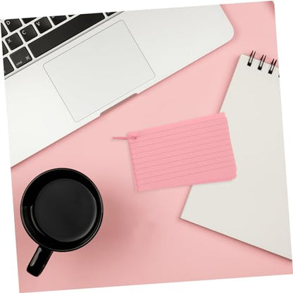 Homoyoyo 1Set Portable Lined Index Cards with Binder Rings Blank Flash Cards for Study Colors Pre Hole Punched Notecards for Home Office and Travel