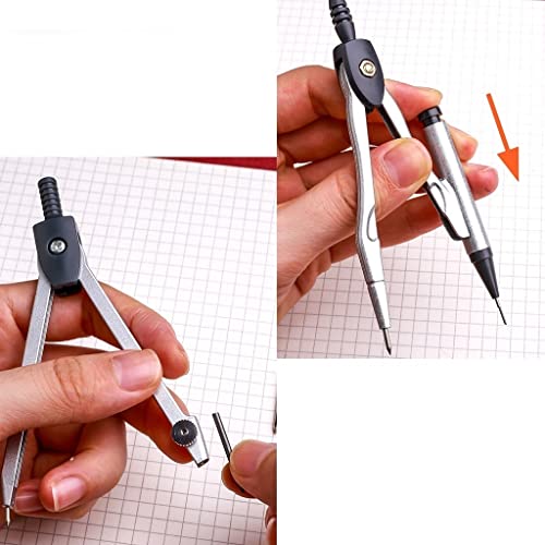 Drawing Compass Drafting Tools 8 Pieces of Mathematical Geometry Drawing Tools Metal Drawing Tools for Engineers and Students Supplies Compass and Protractor Set Math Ruler Kit(A) - size: A