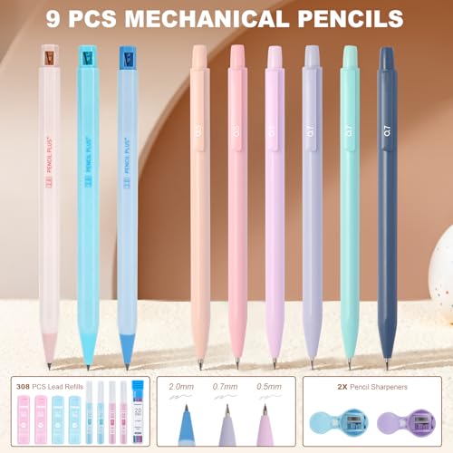 58 PCS Aesthetic School Supplies with Cute Pencil Case,12 Pastel Highlighters, 5 Gel Pens Black Ink，9 Mechanical Pencils for， Student Stationary ，CollegeEssentials Gifts (Green) - color: Green