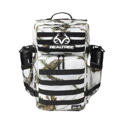 WOLFpak 45L Athletic Gym Backpack - Durable 1000D Waterproof Oxford Material with MOLLE Webbing, Laptop Pocket - color: Realtree Apx Snow