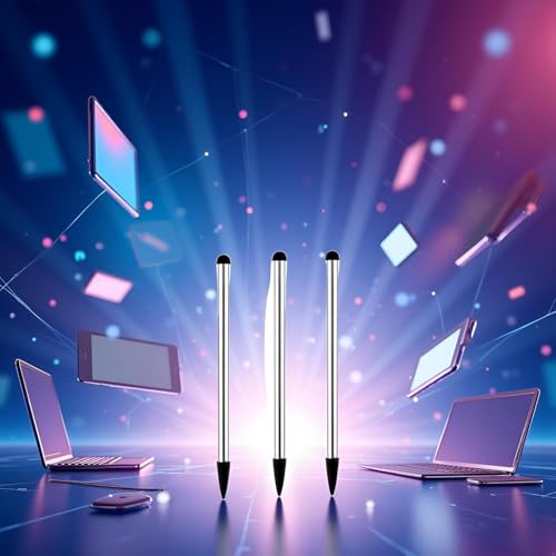 6Pcs Silver Stylus Pens,Universal Fine Point Pencil for Phone/iPad/Android/Tablet and Other Touch Screens,High Precision Stylus for All Universal Touch Screen Devices Stylus Pens Accessories