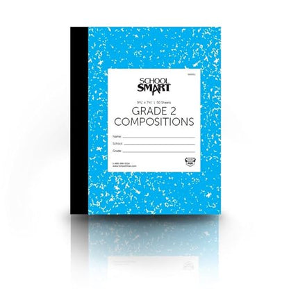 School Smart Skip-A-Line Ruled Composition Book, Grade 2, Blue, 100 Pages - 085301 - size: 50 Sheets/100 Pages - Grade 2