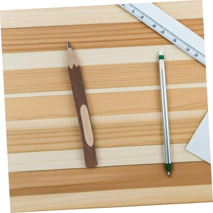 Tofficu 20pcs Wood Pencils Woodland Shower Decorations Pencils Long Writing Tree Bark Boys and Girls Writing Pack - color: Brownx2pcs