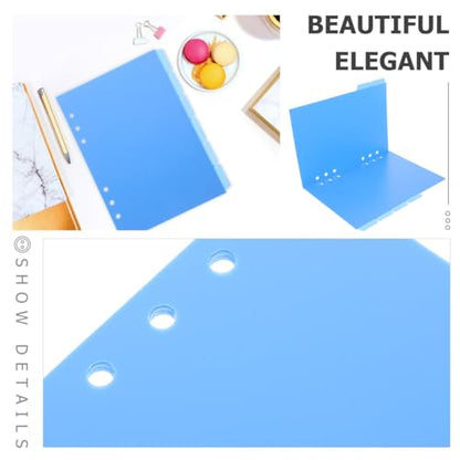Plastic Binder Dividers with Tabs 6-Pack 8.27 X 6.18 Inches Separation Pages for Office School and Home Binder Organization