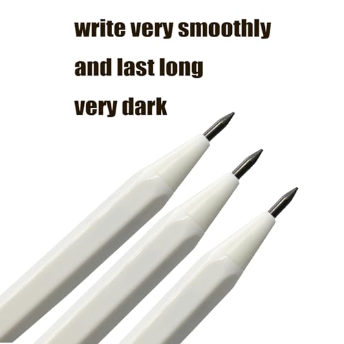 12-Pack Hexagonal Mechanical Pencils 2.0mm, 2B Lead Grade, with Built-in Sharpener (Black & White Mix) + 10 Extra Refill Leads