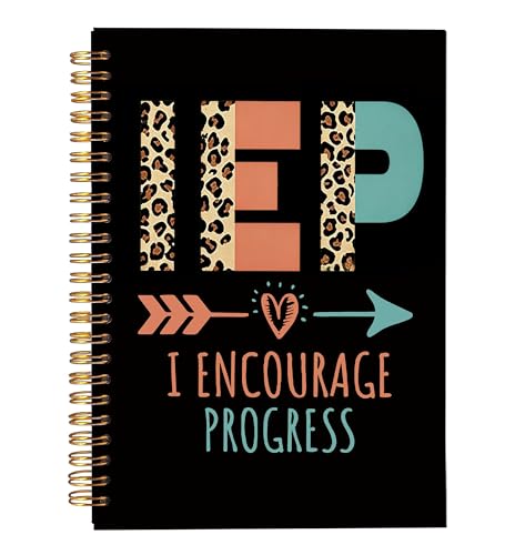 VNWEK Leopard IEP Teacher Spiral Notebook Journal 5.5x8.3 Inch, SPED Teacher Appreciation Gifts Journal, Special Education Educators Inspirational Lined Hardcover Spiral Notebook - color: lz-notebook-6