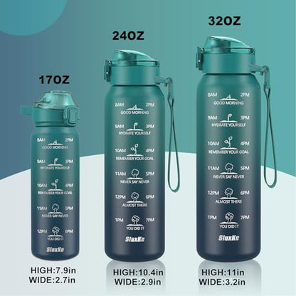 SLUXKE 17oz Insulated Water Bottle with 2Lids(Straw Lid & Spout Lid), 500ml Stainless Steel Water Bottle Double Walled Leakproof, Reusable Metal Bottle Keep Cold & Hot for Men, Women BLUE BLUE - color: BLUE BLUE, size: 17 Ounces
