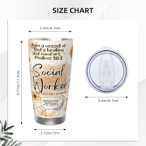 Social Worker Gifts For Women,Social Workers Tumbler Stainless Steel Cup Insulated Travel Coffee Mug For Friends Coworker 20 oz - style: Social Worker
