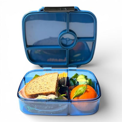 Yumbox Go Leakproof Bento Lunch Box, 5 Compartments, Oslo Blue | Deep Portioned Tray | Removable Silicone Gasket | Lightweight Construction | Fits Most Lunch Bags | Easy-Clean Design - color: Oslo Blue (dark blue)