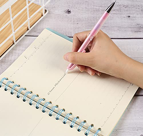 0.9 mm Mechanical Pencil Set Including 4 pcs Mechanical Pencils with 4 Tubes HB Lead Refills and 4pcs Erasers for Writing Draft, Drawing, Sketch, Architecture - color: 02330