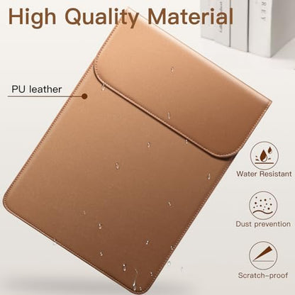 JETech Slim Laptop Sleeve for MacBook Neo (A18 Pro), MacBook Pro 14-Inch(M1-M5, 2020-2026), PU Leather Case with Magnetic Closure (Brown) - color: Brown, size: 14-Inch