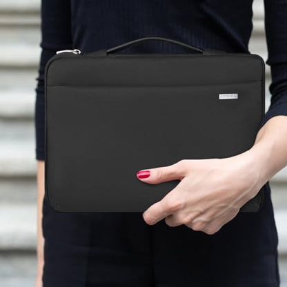 LANDICI 360°Laptop Sleeve Case 15.6 16 Inch Compatible with MacBook Pro 16 M1/M2/M3/M4 2019-2025, 15.6-16” Hp Dell Lenovo Acer Asus, Waterproof Computer Bag Cover with Handle, Black - color: New Black, size: 15.6-16 inch
