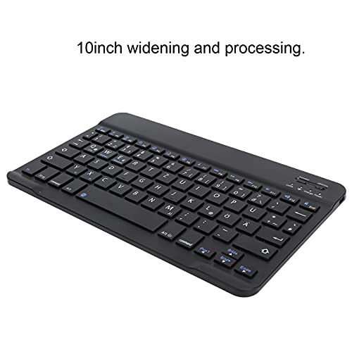 German Keyboard 10Inch Keyboard German Layout USB Computer Keyboard for Laptops, PC(Black)