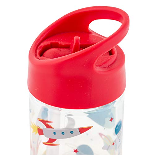 Stephen Joseph, Kids Flip Top Water Bottle, 10 oz Tritan BPA Free, Water Bottle for Girls & Boys, Back to School Flip Top Bottle, Space - color: Space
