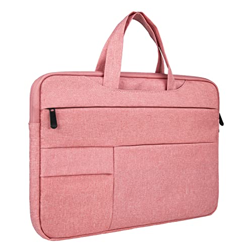 RAINYEAR 16 Inch Laptop Sleeve Case Compatible with 16 Inch MacBook Pro/Pro Max M1 M2 M3 M4 Notebook Computer Briefcase with Hidden Handle Multiple Pocket Protective Waterproof Bag, Pink - color: Pink, size: 16"