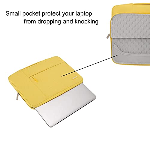 MOSISO Laptop Case 13.3 inch, 13.3 inch Laptop Sleeve with Handle | Compatible with MacBook Air/Pro 13/Pro 14, HP Dell ASUS Lenovo, Polyester Multifunctional Computer Bag, Yellow - color: Yellow, size: 13.3 inch