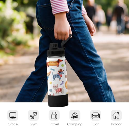 Dog Gifts For Women - Birthday Christmas Gift For Dog Lovers - Cute Dogs 18oz Tumbler With Handle for Dogs Mom, Keeps Drinks Cold & Hot Double Wall Vacuum Insulated Water Bottle - color: Pug