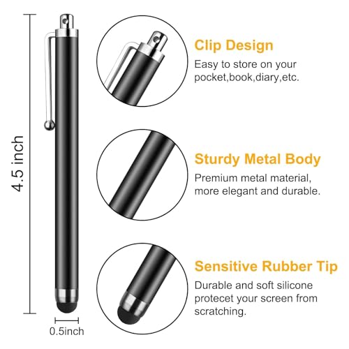 Stylus Pen for Touch Screen with Pen Holder, Bike Motorcycle Stylus Pen with Anti-Drop Spring Strap, High Precision and Sensitivity, Glove-Friendly for iPad iPhone Android Tablets Smartphone (1PCS-1)