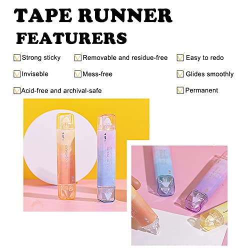 2 in 1 Correction Tape and Double Sided Tape Roller, Cute Quick Dry Japan Correction Tape, with Permanent Scrapbook Adhesive Tape Dispenser, for School Office Supplies(SH-C) - style: BP-03