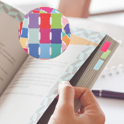 20 Sheets/240 Pieces Sticky Index Tabs, Double Sided Book Page Markers Tabs Blank Monthly Tabs Writable Sticky Notes Flags Self Adhesive Planner Stickers for Labeling (Rainbow Blank)