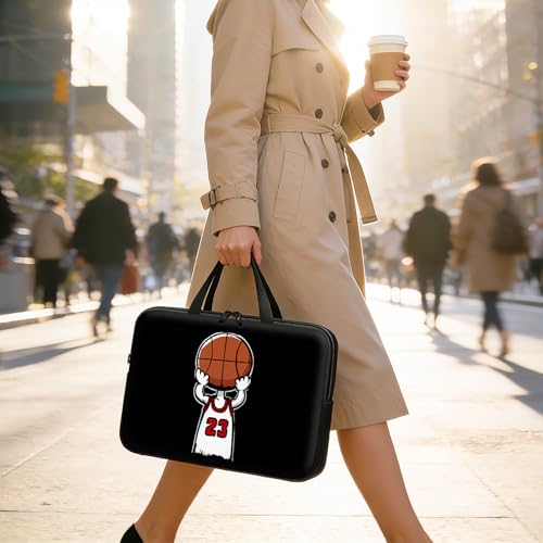 Laptop Bag 10 Inch,Resistant Shockproof Laptop Sleeve Case Protective Cover Carrying Case with Handle Compatible for HP Dell Lenovo Acer Asus Notebook Computer,Basketball Player - color: Basketball player, size: 9-10.5 in
