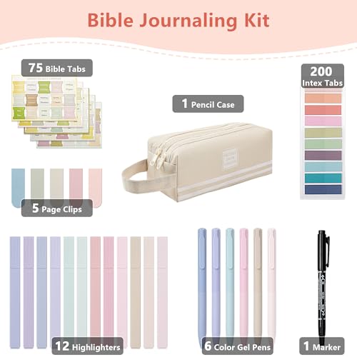 Vienrose Bible Journaling Kit Highlighters and Pens 75 Bible Tabs Basic | Bible study supplies, Bible study tools, Sincere Christmas gift, Believer, Women - color: Basic