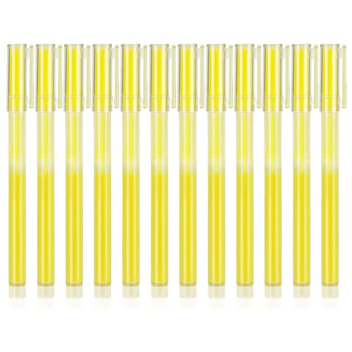 Pastel Highlighters - 12 Pack Yellow Colors, Fast-Dry Bible Journaling Markers, Non-Bleed Pastel Highlighters for School, Office & Study Supplies
