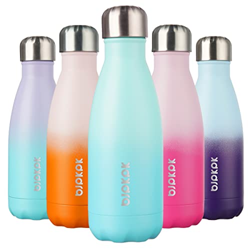 BJPKPK 12oz Stainless Steel Water Bottles Insulated Metal Water Bottle for Travel,Mint - color: A-Mint, size: 12 Ounces