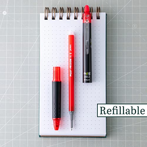 PILOT, FriXion Synergy Clicker Erasable, Refillable, Retractable Gel Ink Pens, Extra Fine Point 0.5 mm,Red, (Pack of 98) - color: Red, size: 1 Count (Pack of 98)
