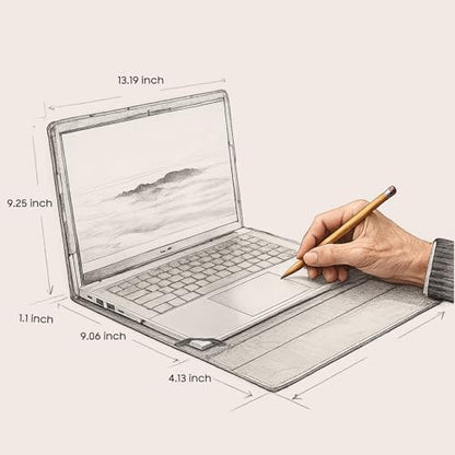 Fintie Laptop Sleeve for 14 Inch Chromebook with Pocket, PU Leather, Pink | Fits for Acer Chromebook Plus 514 CB514-4HT, ASUS Chromebook Flip CX1 CX1400FKA-AS88F, Samsung Galaxy Chromebook Go - color: Pink