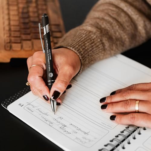 Personalized 15 Pack Bible Pens Touch Screen Stylus Ballpoint Pens | Christian Retractable Pens with Scripture Quotes & Symbols, Smooth Writing Black Pen for Church,Multicolor - color: Multicolor, style: Christian