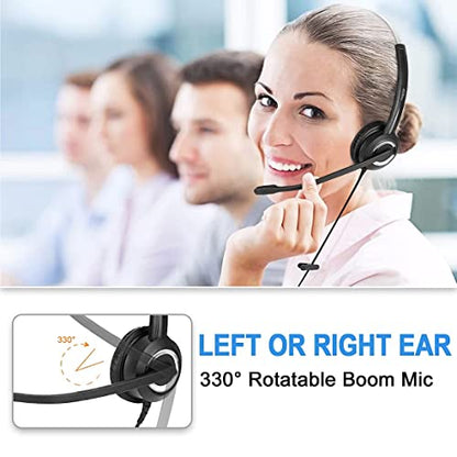 Cisco Phone Headset Mic Noise Cancelling Compatible with Cisco Phones 6861 7942g 7965g 8841 8851 8861 8945 8961 Series Model Includes U10 RJ9 Cord and 3.5mm Jack Adapter - size: Monaural headset + U10 / 3.5 mm Jack