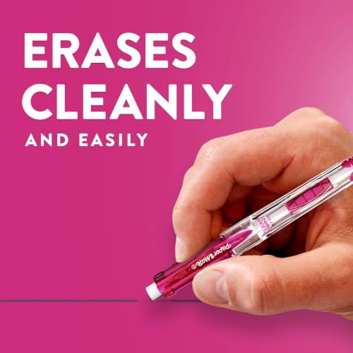 Paper Mate Clearpoint Mechanical Pencils, 0.7mm Color Lead, Erasable, Refillable, 6 Count - Vibrant Colors, Comfortable Grip, Fun Office Supplies