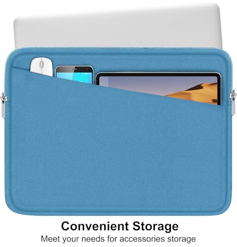 15.6 inch Laptop Sleeve, Slim Computer Carrying Bag Protective Cover Briefcase with Front Pocket, Durable Laptop Case for 15-16 Inch HP, Dell, Lenovo, Asus- Sky Blue - color: Sky Blue, size: 15.6 Inch
