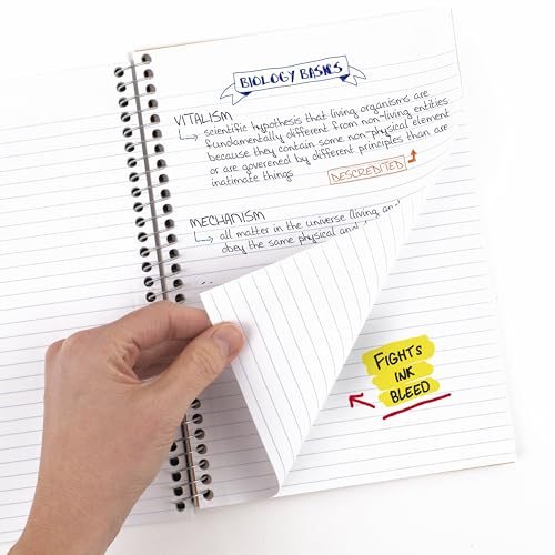 Five Star Spiral Notebook, 2 Subject, College Ruled Paper, 6" x 9-1/2", 80 Sheets, Fights Ink Bleed, Water Resistant Cover, Gray (840029AA3-ECM) - color: Gray, size: Pack of 1