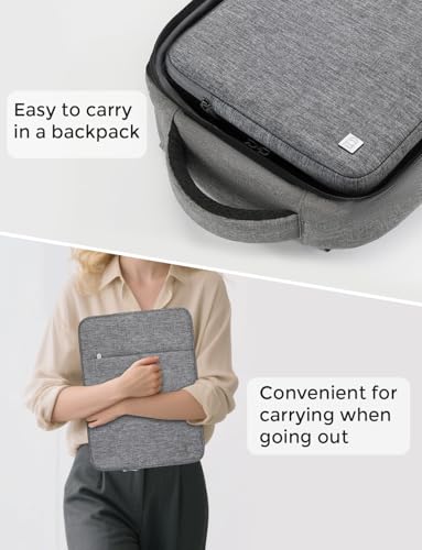 DOMISO Laptop Case Laptop Sleeve Cover Compatible with 15 inch MacBook Air M4/A3241 2025, M3/A3114,M2/A2941,15 inch MacBook Pro A1990 A1707,Compatible with Dell XPS 15 Plus with Pocket,Grey - color: Grey, size: 14 inch