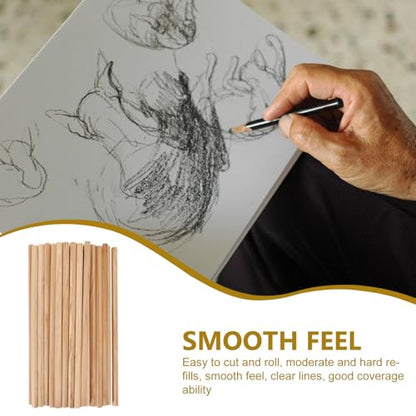 ERINGOGO 50pcs Wooden Sketch Pencils for Students Drawing and Writing Supplies for School Design for Comfortable Grip and Smooth Lines