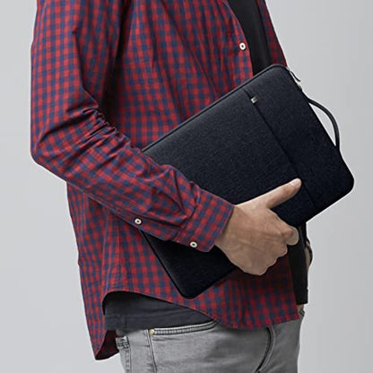 15.6 Inch Laptop Sleeve Case Water-Resistant Protection Cover with Front Pocket Retractable Handle Computer Bag for 15.6 Inch Notebook Chromebook, Black - color: Black, size: 15.6"